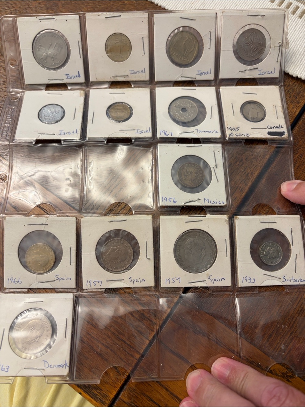 Collectible Coin Storage Wallet - with coins plus an extra bag of coins
